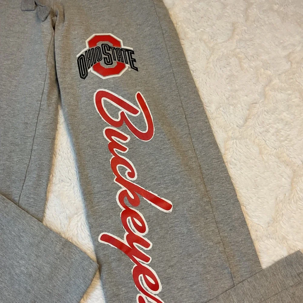 Pro Edge Ohio State Buckeyes Gray Sweatpants Women's S/P Wide Leg - Picture 2 of 7